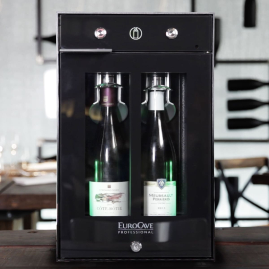 Weinbar - Wine bar - Temperierung und Aufbewahrung angebrochener Flaschen - 2 Flaschen