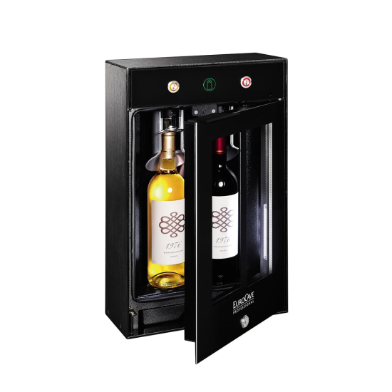 Weinbar - Wine bar - Temperierung und Aufbewahrung angebrochener Flaschen - 2 Flaschen