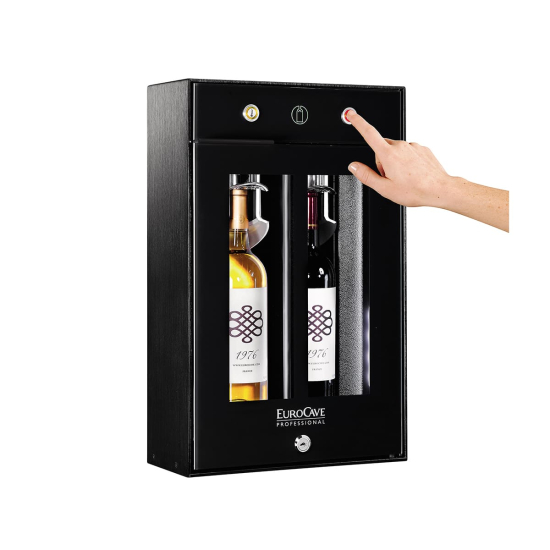 Weinbar - Wine bar - Temperierung und Aufbewahrung angebrochener Flaschen - 2 Flaschen