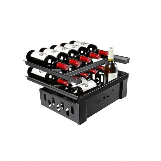 Weinservice-Kit mit Front in Schwarz Hochglan - 16 Flaschen Weinservice-Kit mit Front in Schwarz Hochglan - 16 Flaschen
