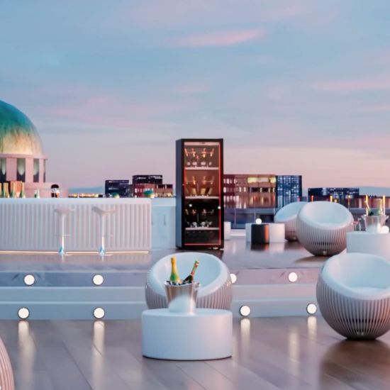 Champagner-Klimaschrank, Eintemperatur, großes Modell