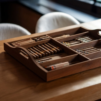 Ausziehbare Präsentationsauflage für Zigarren