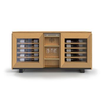 Weinbuffetschrank, 2 Temperaturen, Eiche hell - Harmonie Weinbuffetschrank, 2 Temperaturen, Eiche hell - Harmonie