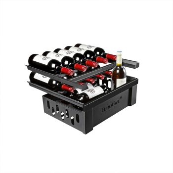 Weinservice-Kit mit Front in Schwarz Hochglan - 16 Flaschen Weinservice-Kit mit Front in Schwarz Hochglan - 16 Flaschen