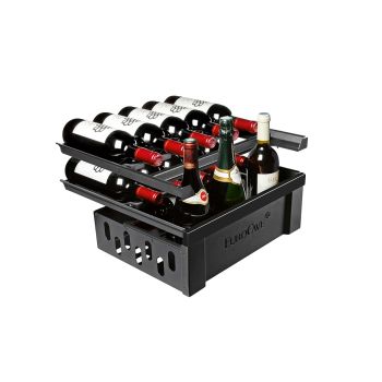 Weinservice-Kit mit Front in Schwarz Hochglan - 16 Flaschen Weinservice-Kit mit Front in Schwarz Hochglan - 16 Flaschen