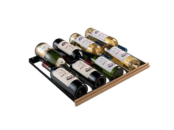 Verschiebbares Regal für 8 Flaschen mit individuell verstellbarer Halterung zur Aufbewahrung von Flaschen aller Formen und Größen. Verschiebbares Regal für 8 Flaschen mit individuell verstellbarer Halterung zur Aufbewahrung von Flaschen aller Formen und Größen.