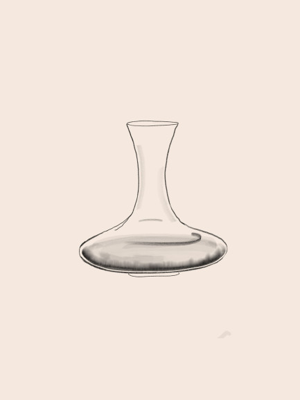 Illustration einer Dekantierkaraffe Illustration einer Dekantierkaraffe