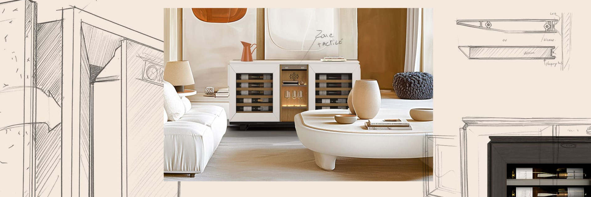 Forschungs und Entwicklungsbereich für das Design von Weinkühlschränken