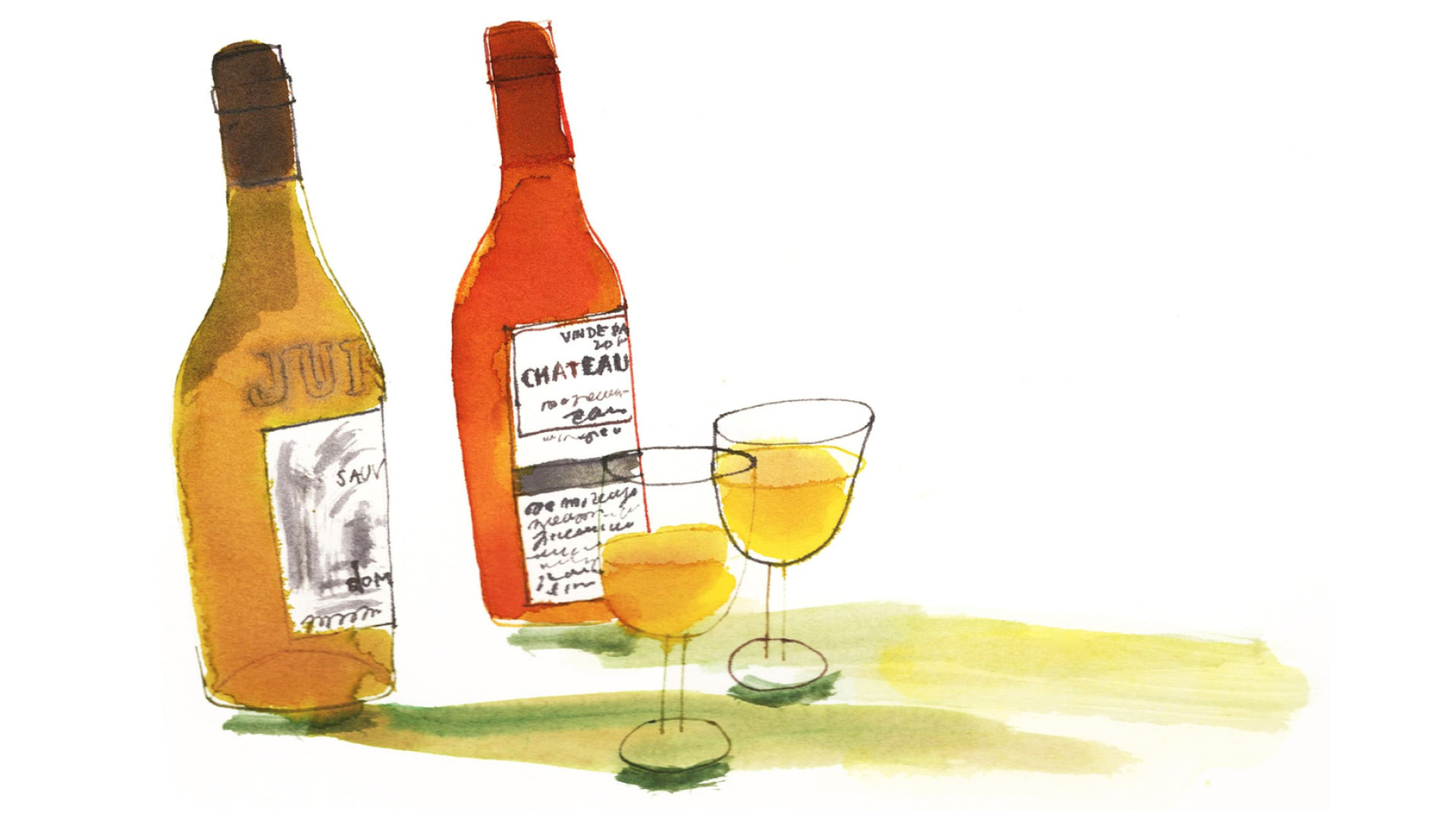 Jura-Weine - Illustration von Rebecca Bradley Jura-Weine - Illustration von Rebecca Bradley