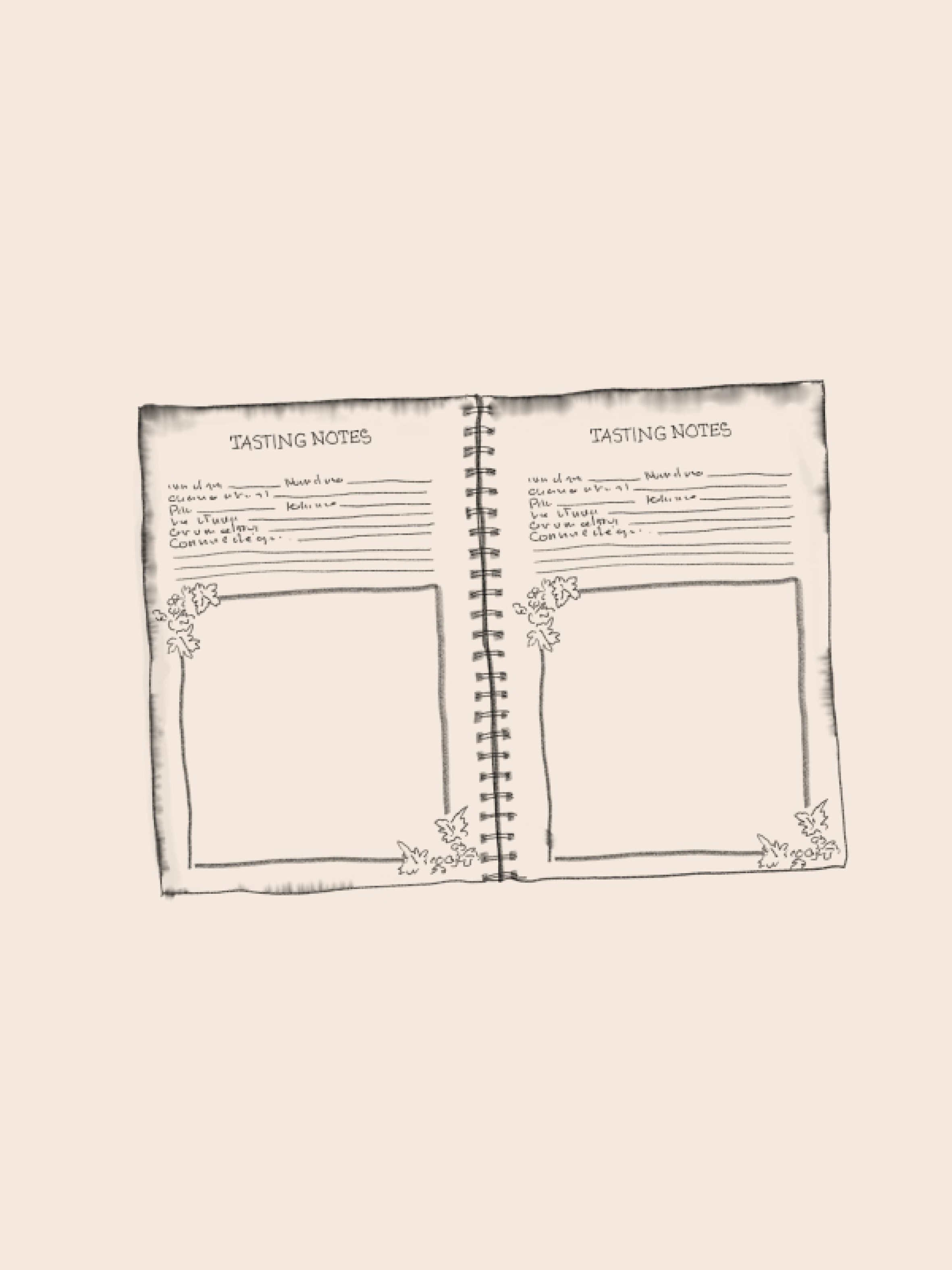 Notizbuch zur Weinverkostung Notizbuch zur Weinverkostung