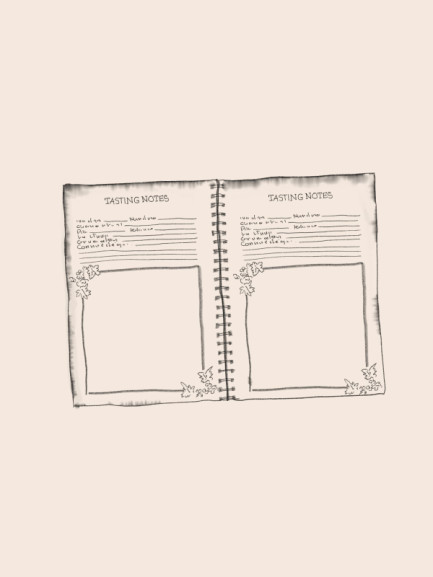 Notizbuch zur Weinverkostung Notizbuch zur Weinverkostung